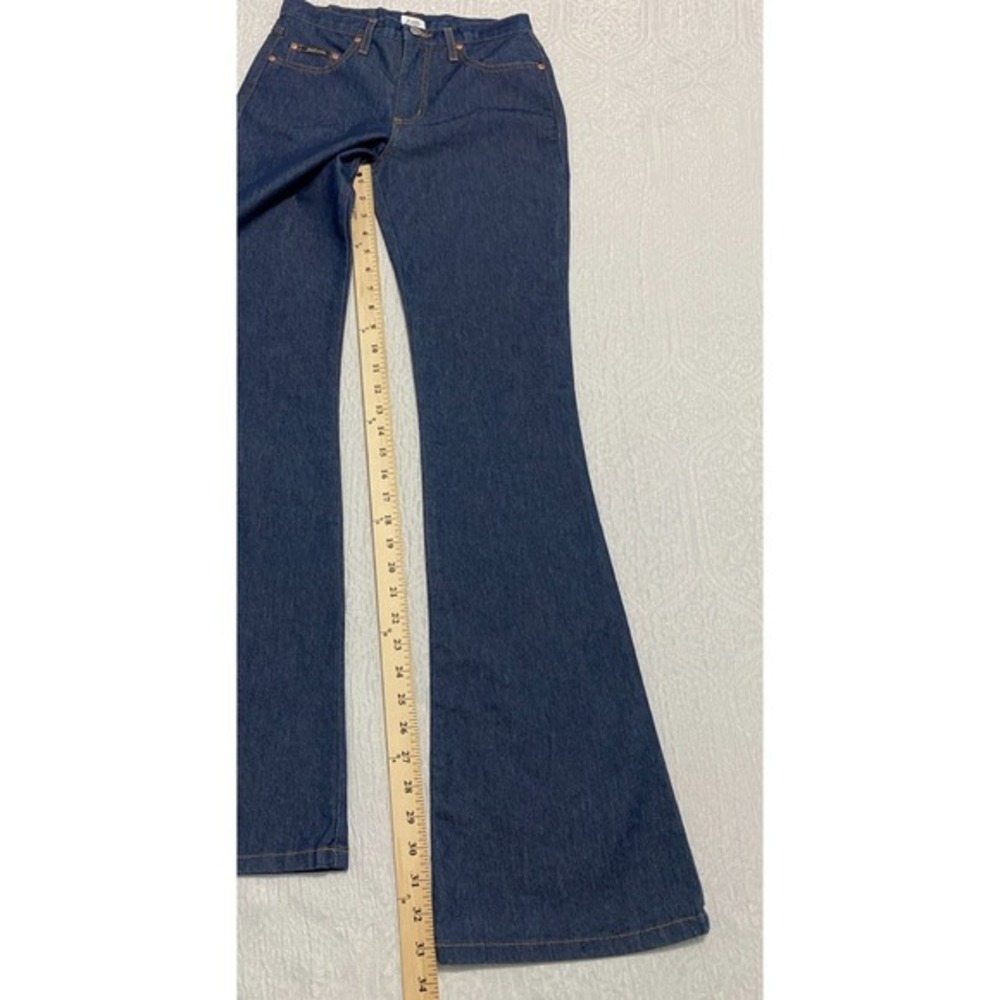 Just USA Jeans Size 3 Blue Flare Made In USA Dark Wash Mid Rise Denim Pants - Picture 4 of 9